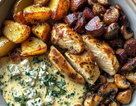 Recipe: How to Cook🍗 Garlic Herb Chicken with Chestnuts!