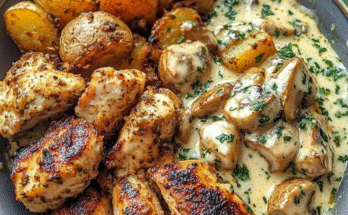 Double Parmesan Garlic Chicken Alfredo!