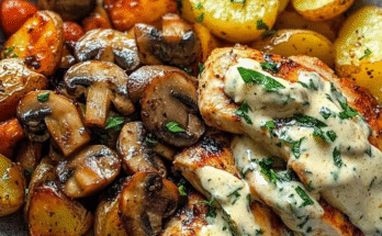 Recipe:🥥🌿🐔🍄Coconut Basil Garlic Chicken Stir-Fry Bowl !