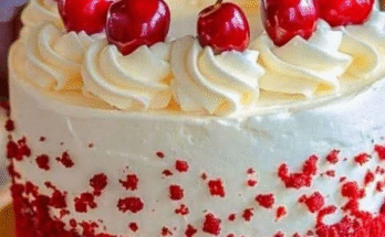 🍒💕 Cherry Cake with Cherry Cream Cheese Frosting 💕🍒